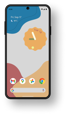 телефон на втором плане